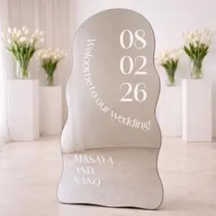 いちご様専用 008 サイズが選べるウェルカムミラーステッカー 結婚式