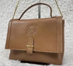 LOEWE アナグラム チェーンレザー　2WAY ショルダーバッグ