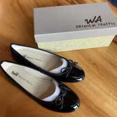 WA Oriental Traffic ブラックバレエシューズ 37