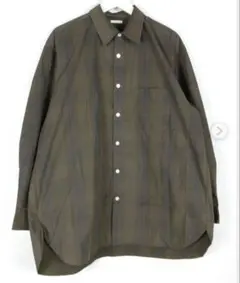 GU ブロードオーバーサイズチェックシャツ