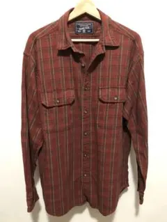 チェック柄　ネルシャツ