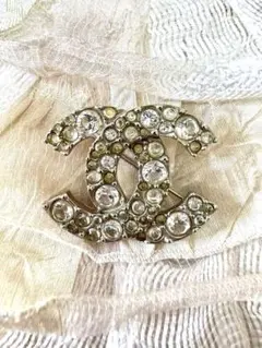 ✨CHANEL✨ココマーク ヴィンテージ・スカーフクリップ ラインストーン