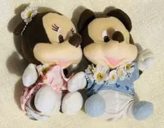 Disney ♡ミッキー &ミニー ♡ぬいぐるみマスコット、ボールチェーン付き