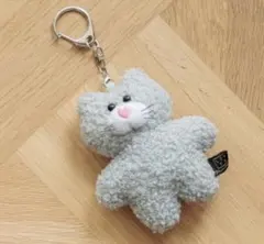 新品 mojojojo トイキーホルダー LOWRYSFARM ネコ グレー