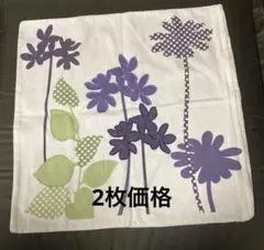【美品】植物柄クッションカバー　2枚　サイズ45×45㎝のサムネイル