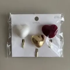 ヘアアクセサリー ハート 3個セット