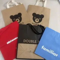 ミキハウス　ファミリア ダブルビー　紙袋