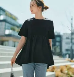 OPAQUE.CLIP ペプラムドッキングカットソー