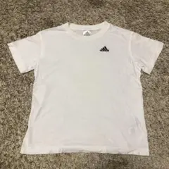 adidas ホワイト Tシャツ L/6A/120cm