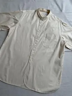 SCYE BASICS バンドカラー シャツ ベージュのサムネイル