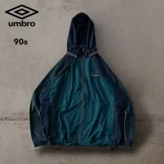 UMBROアンブロ90sフーディナイロンジャケットドローコードリフレクター2XL