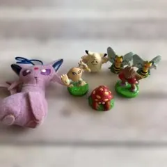 公*o様 ポケモン ミニフィギュア 6体 ＋ エーフィぬいぐるみマスコット