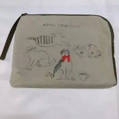 ADIEU TRISTESSE 猫柄 ポーチ