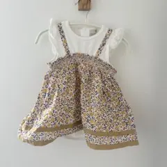 美品　petitmain ロンパース　ワンピース　80 プティマイン