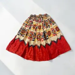ISABEL MARANT シルク100% キリム柄フレアゆったりスカートのサムネイル