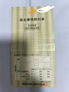 JR東海 株主優待割引券 1枚のサムネイル