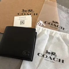 coach 折り畳み財布 ブラック ほぼ新品 破格出品