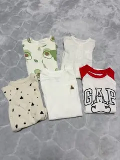 ロンパース・カバーオール 5点セット 60cm GAP 西松屋 ベビー服