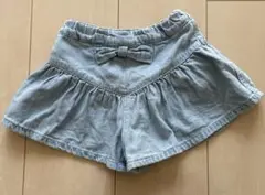 ショートパンツ 90 キュロット　リボン