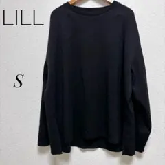 LILL 長袖Tシャツ　クルーネック　黒　Sサイズ　男女兼用