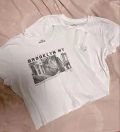 Hollister 半袖 Tシャツ ホワイト Lサイズ　二枚のサムネイル