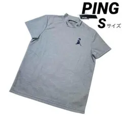 【新品】PING　半袖　ハイネックシャツ　グレー　S　レディース　ゴルフのサムネイル