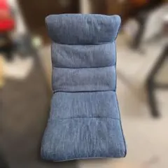 首リクライニング　座椅子　ブルー　レバー式