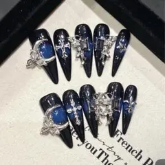 ネイルチップオーダー現品 韓国 量産型ネイル 地雷系 y2k サブカル 天使界隈