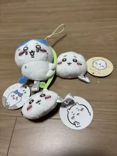 ちいかわ　穴に落ちちゃったマスコット　ミニがま口ポーチ　マスコットミラー　セット