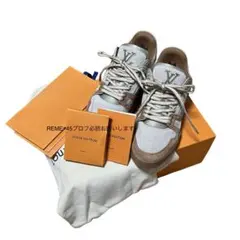 ルイヴィトン LVトレイナーライン スウェード ローカット スニーカー ブラウン