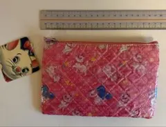 おしゃれキャット　マリー　ビニールキルティング　ピンク　ポーチ　ぺんケース