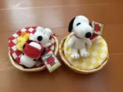 スヌーピー ぬいぐるみ バスケット