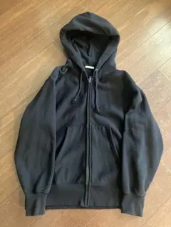 GU ヘビーウェイトビッグスウェットフルジップパーカ 黒ユニセックス Sサイズ