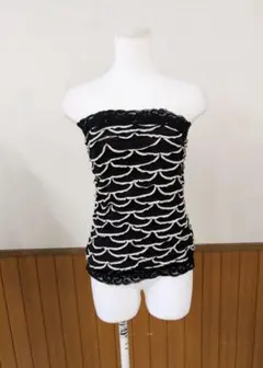 GraceContinental 波模様 ストレッチベアトップ U0527