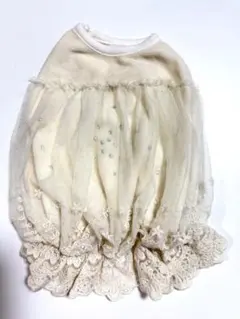 apple dog チュールとレースのワンピース　M