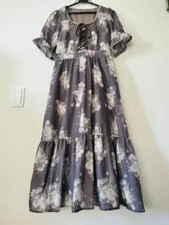 axes femme ミルフィーユローズ柄ワンピース 半袖 Mサイズ　即完売品