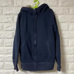 ユニクロ ネイビー フード付き ボアパーカー サイズ140