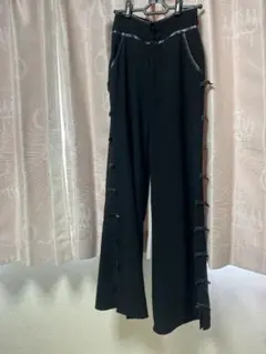 BUBBLES サイドリボンワイドパンツ ブラックのサムネイル