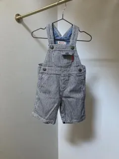 ミキハウス サイズ70〜80 Sサイズ　ヒッコリー　オーバーオール