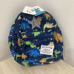 【新品タグ付】Sサイズ　Kids Foret 恐竜柄 リュック　ネイビーのサムネイル