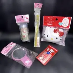 ハローキティグッズセットC 歯磨き　綿棒　ハンドミラー　リバテープ　小物ケースのサムネイル