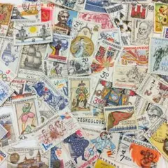 レア切手　使用済み切手　大量　貴重　古切手　コレクション　ハガキ 切手 使用済み切手 レア 航空切手 - メルカリ