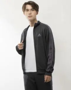 adidas　トラックトップ　カーボン/シャドーバイオレット　XL