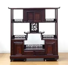 違い棚　飾り棚　茶棚 茶箪笥 違い棚 飾り棚 和家具 茶棚 昭和レトロ 収納 木製 家具