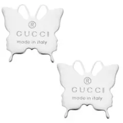 GUCCI 223985 グッチ バタフライ モチーフ ピアス シルバー