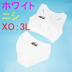 【特注ＸＯ：３Ｌサイズ】ニシ レーシングセパレート4点セット ホワイト 送料無料のサムネイル