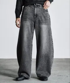 ARC CURVED DRAPE DENIM サイズ　L ダークグレーのサムネイル