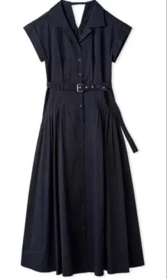 【美品】Lily Brownリリーブラウン　ネイビー シャツワンピース