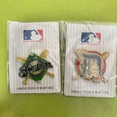 MLB ピンバッジ 2個セット ブルワーズ タイガース