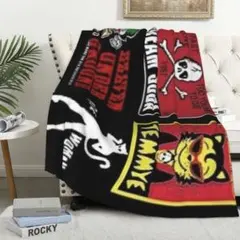 クリームソーダ　BLACK CATS　ブラックキャッツ　ブランケット　ロカビリー